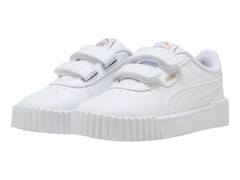 Tenis PUMA Carina 3.0 V Blanco y Oro para Niña