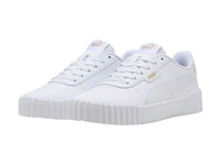 Tenis PUMA Carina 3.0 Blanco y Oro para Mujer