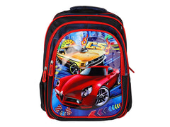 Set de Mochila Rodante Terry para Niño con Diseño de Carros Deportivos Rojo