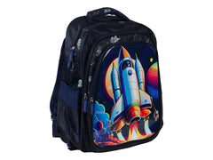 Mochila Rodante para Niño Terry Cohete Azul YC0331