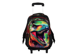 Mochila Rodante Terry para Niño con Diseño de Dinosaurios