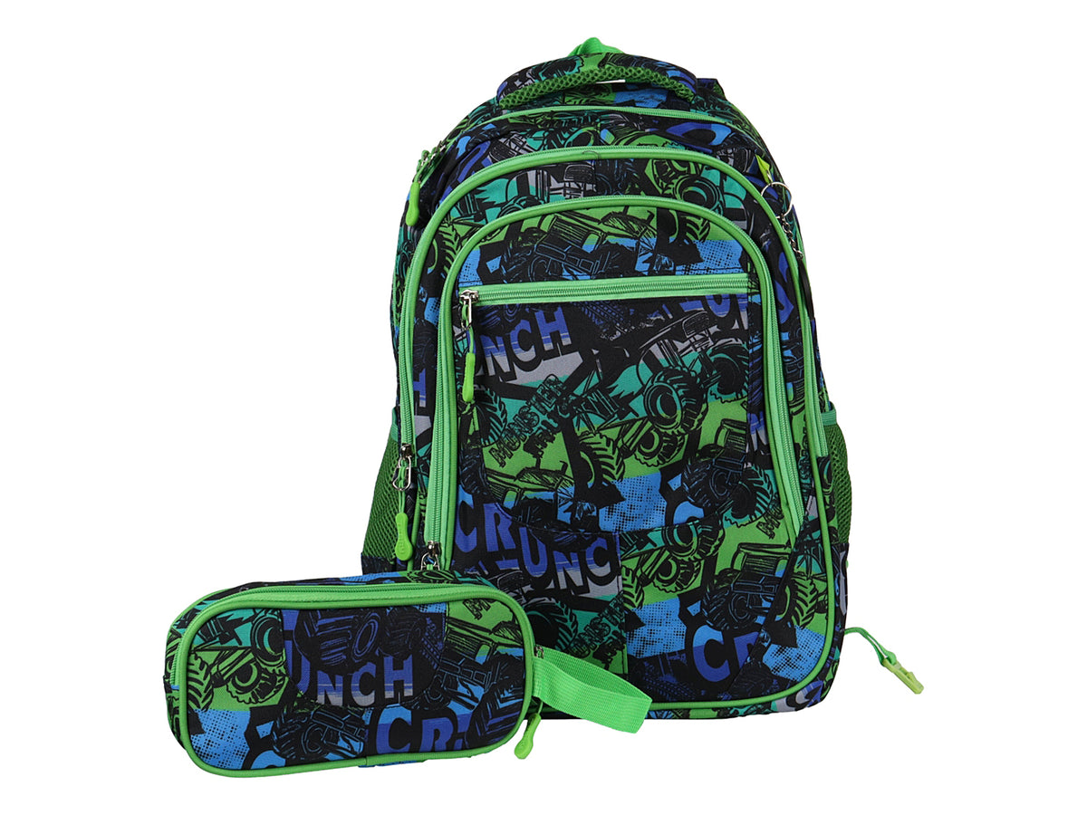 Mochila Rodante Terry Camioneta Verde para Niño YC0331