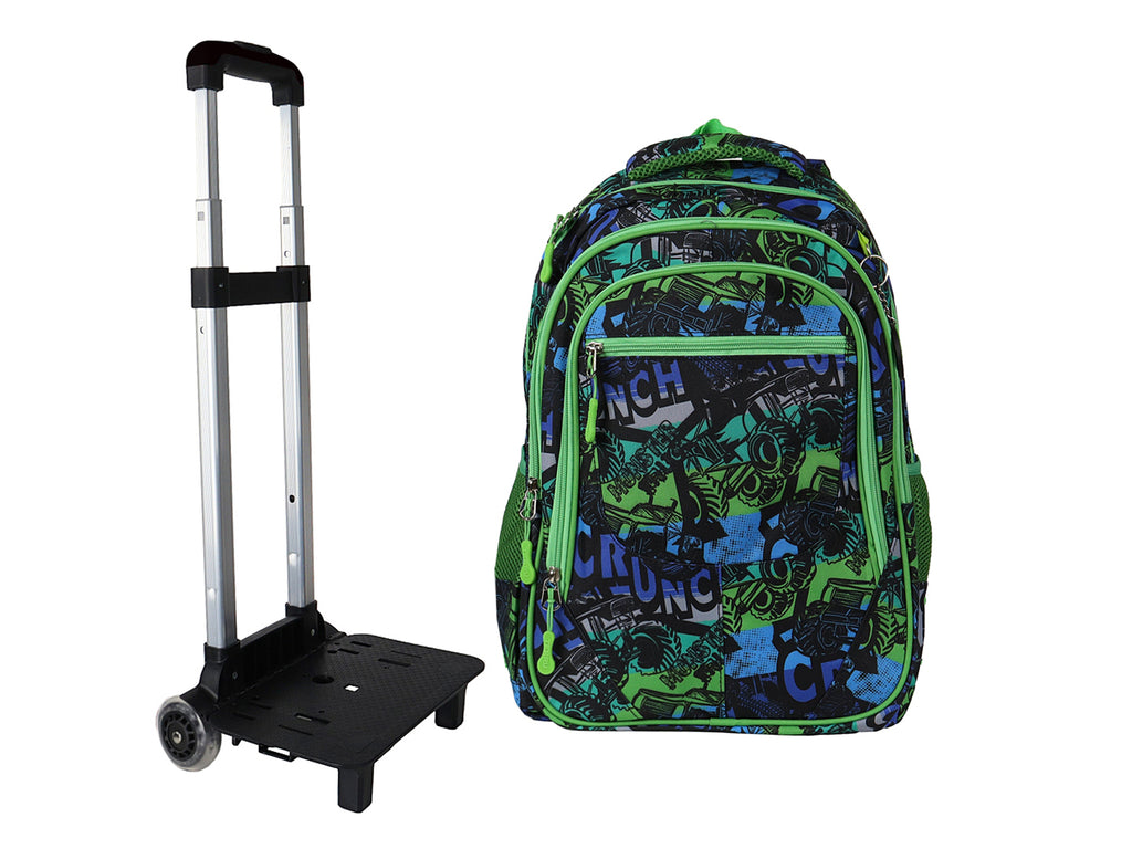Mochila Terry Camioneta Verde para Niño