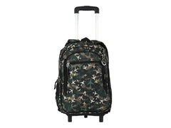 Mochila Rodante Terry para Niño Modelo YC0331 Aviones Verde Militar