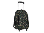Mochila Terry Rodante Aviones Verde Militar para Niño