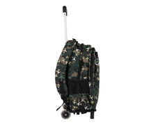 Mochila Rodante Terry para Niño Modelo YC0331 Aviones Verde Militar