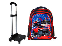 Set de Mochila Rodante Terry de Carros para Niño Modelo YC0331