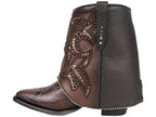 Botas Cuadra Pitón Para Mujer