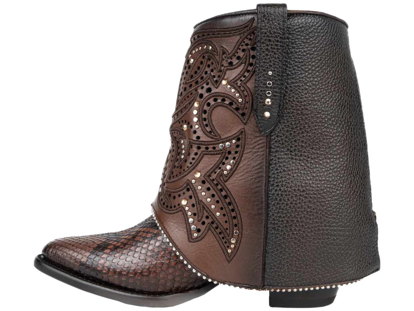 Botas Cuadra Pitón Para Mujer