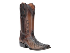 Botas Cuadra de Pitón Color Miel para Hombre