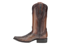 Botas Cuadra de Pitón Color Miel para Hombre
