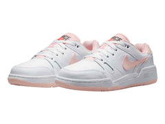 Tenis Nike Full Force Lo Blanco y Rosa para Niña
