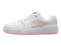 Tenis Nike Full Force Lo Blanco y Rosa para Niña