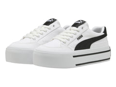 Tenis PUMA Court Classic Vulc Platform Blanco y Negro para Mujer