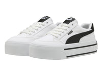 Tenis PUMA Court Classic Vulc Platform Blanco y Negro para Mujer