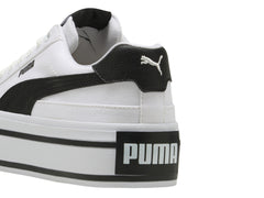 Tenis PUMA Court Classic Vulc Platform Blanco y Negro para Mujer