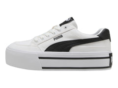 Tenis PUMA Court Classic Vulc Platform Blanco y Negro para Mujer