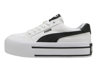 Tenis PUMA Court Classic Vulc Platform Blanco y Negro para Mujer