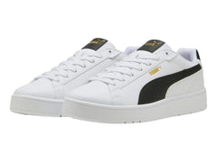 Tenis PUMA Court Classico Blanco, Negro y Dorado para Hombre