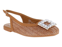 Zapatos Flats ROZE Color Camel para Mujer