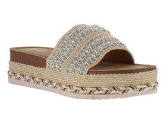 Sandalias Plataforma Roze Azul y Beige para Mujer