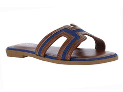 Sandalias ROZE Color Brown/Navy para Mujer