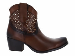 Botas In Moda Botin Cogñac Dama 20145 Para Mujer