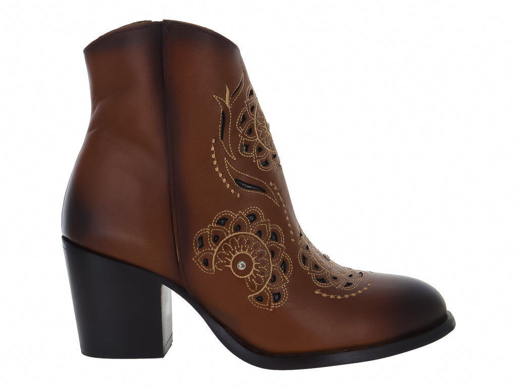 Botas In Moda Botin Cafe Dama 10260 Para Mujer