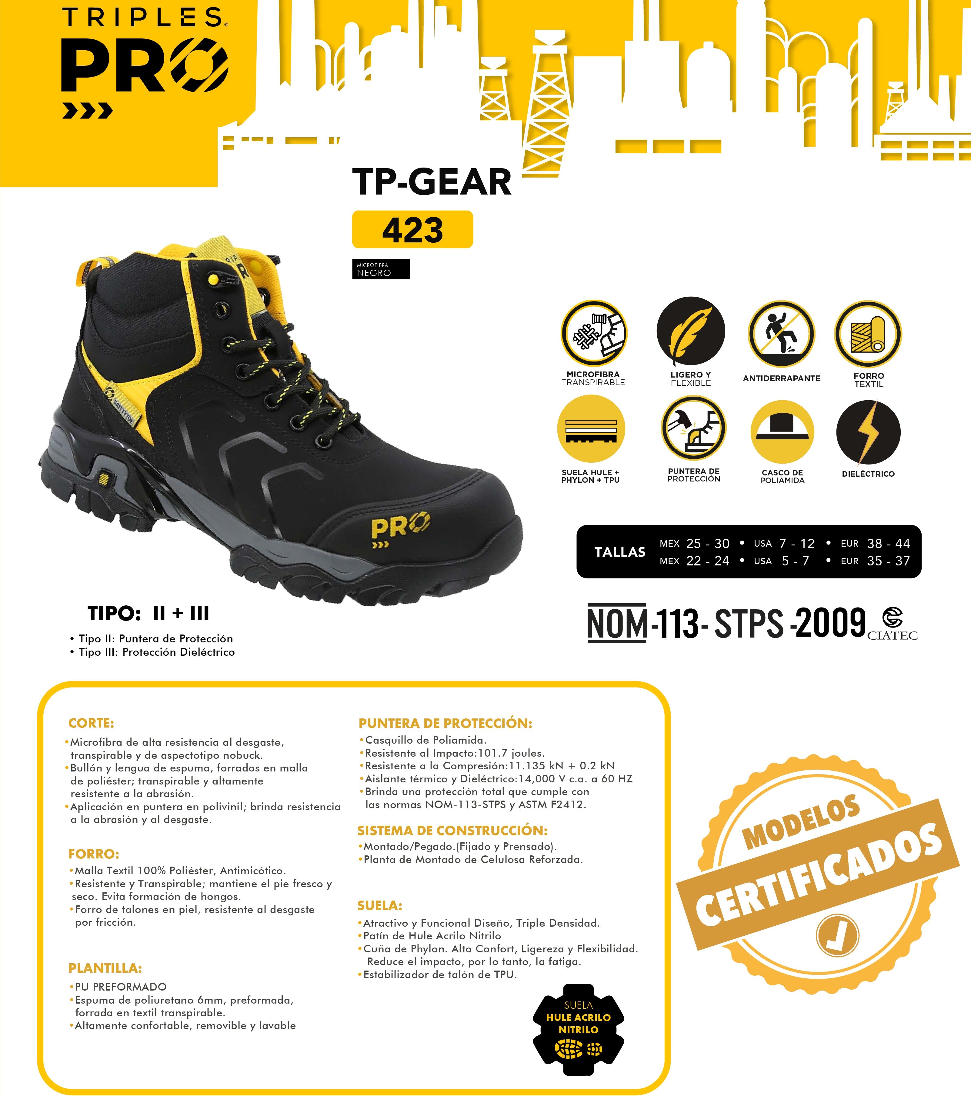 Botas Triples 423 Para Hombre