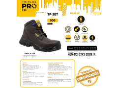 Botas de Trabajo Triples Pro 505 Café para Hombre