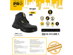 Botas de Seguridad Triples Napa Negro para Hombre
