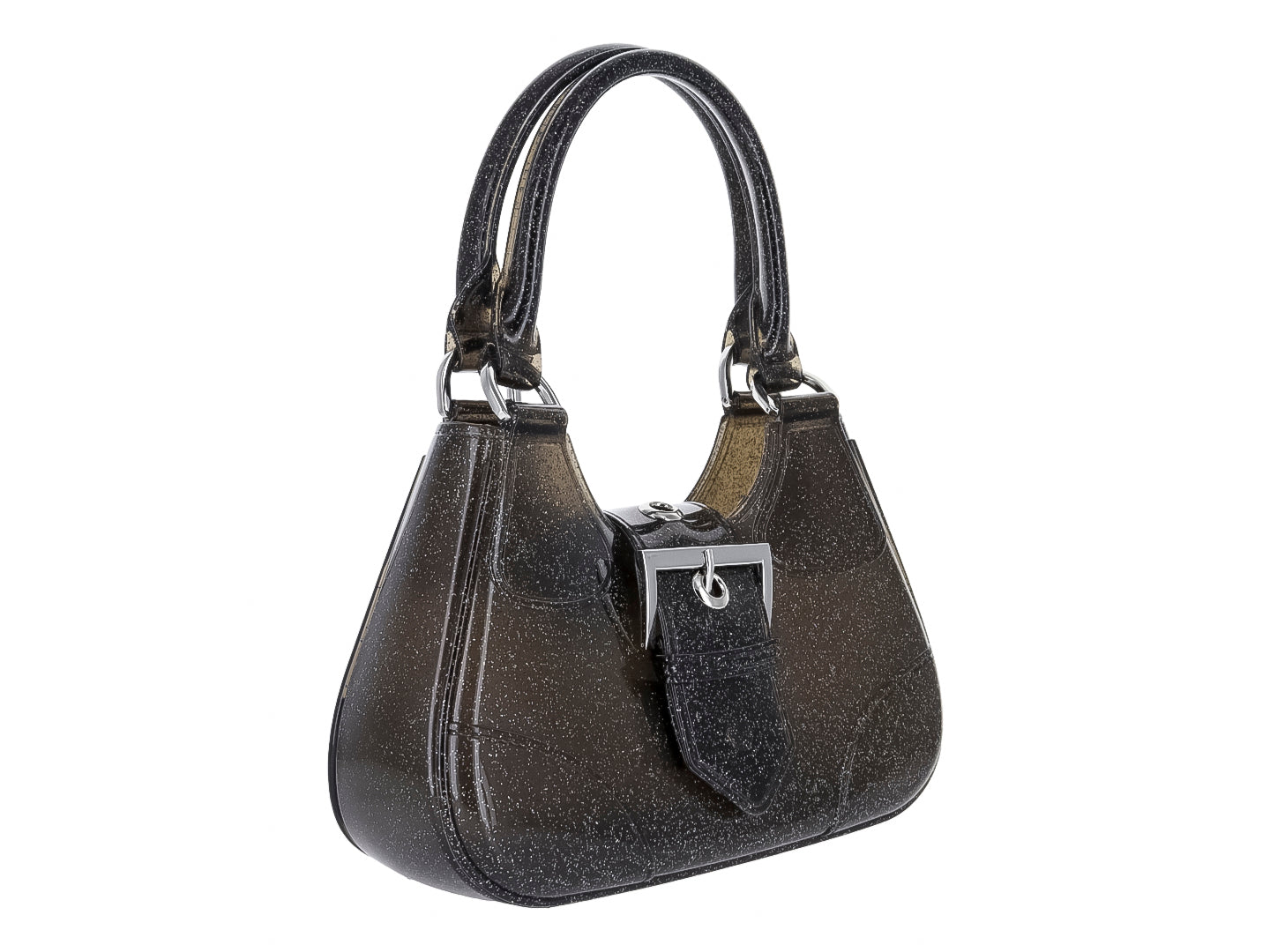 Bolso de Hombro ROZE Negro Glitter para Mujer