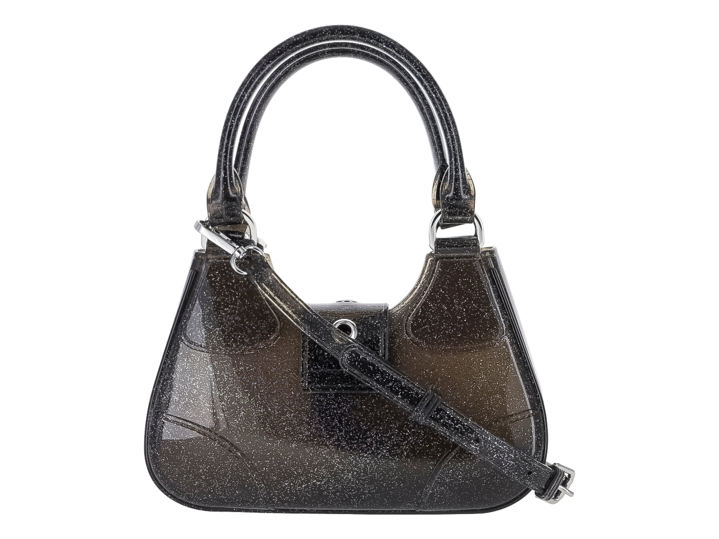 Bolso de Hombro ROZE Negro Glitter para Mujer