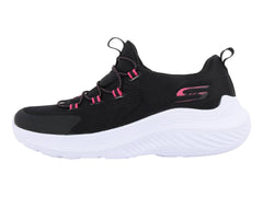 Tenis Skechers BOBS Sport Negro con Fucsia para Mujer