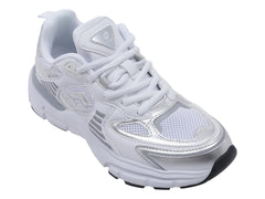 Tenis Lotto Renai Blanco y Plata para Mujer