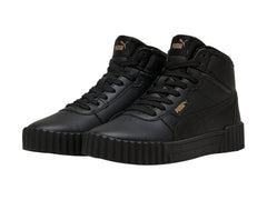 Tenis PUMA Carina 3.0 Mid Negro y Oro para Mujer