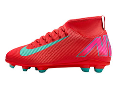 Tenis de Fútbol Nike Superfly 10 Club Rojo y Verde para Niño