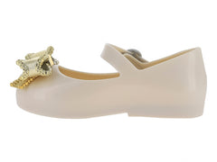 Zapatos Mary Jane Mini Melissa Beige y Oro para Niña