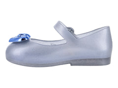 Zapatos Flats Mini Melissa Disney Princess Plata Glitter para Niña