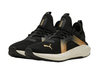 Tenis PUMA Softride Enzo Metallic Negro y Dorado para Mujer