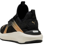 Tenis PUMA Softride Enzo Metallic Negro y Dorado para Mujer