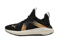 Tenis PUMA Softride Enzo Metallic Negro y Dorado para Mujer