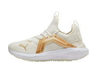 Tenis PUMA Softride Enzo Metallic Blanco y Dorado para Mujer