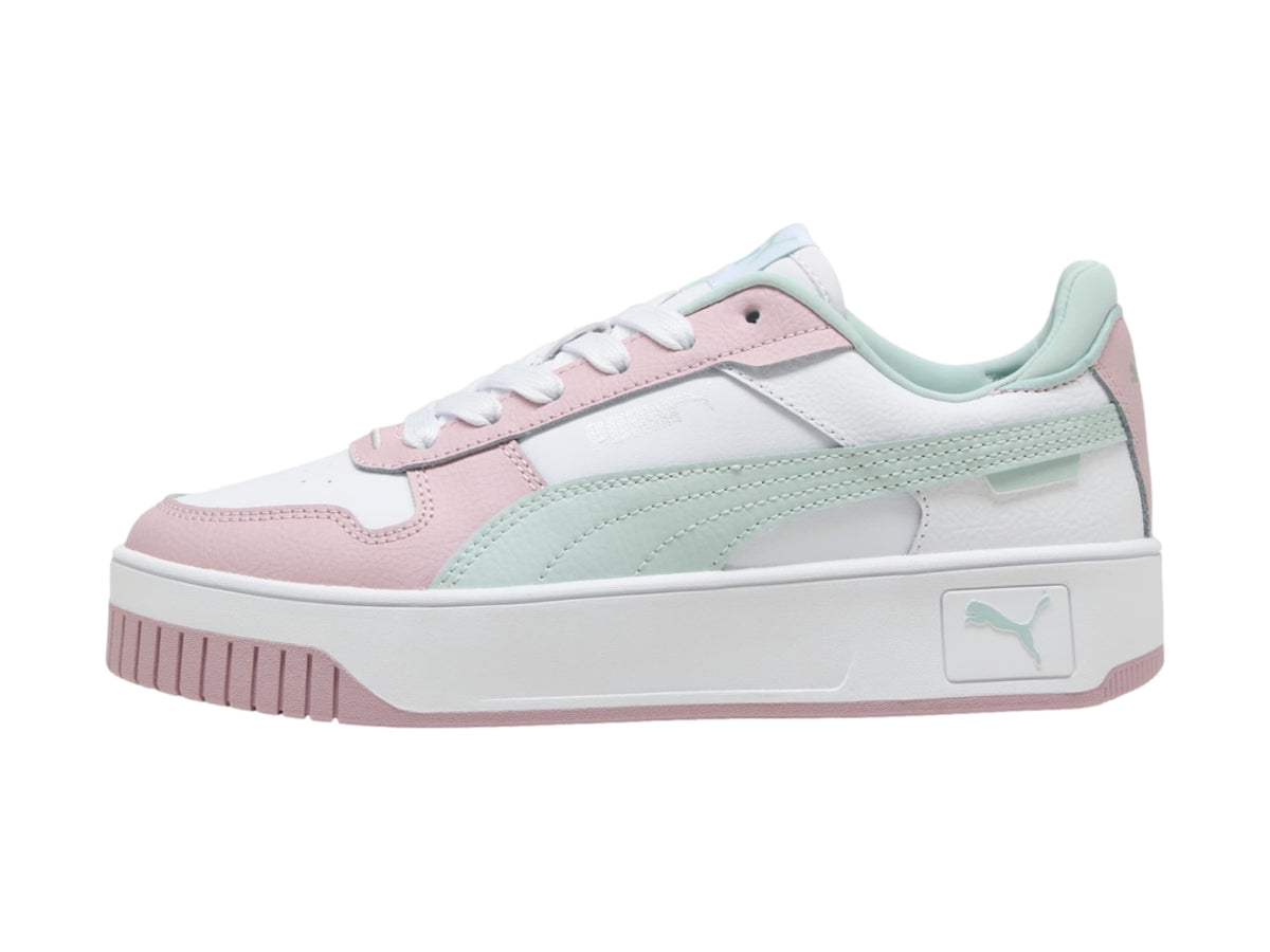 Tenis PUMA Carina Street Blanco y Colores Pastel para Niña