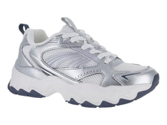 Tenis Clasben Atlant Blanco Plata para Mujer