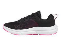 Tenis Under Armour Assert 10 Negro con Rosa para Niña