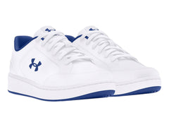 Tenis Under Armour Official Lthr Blanco y Azul para Niño