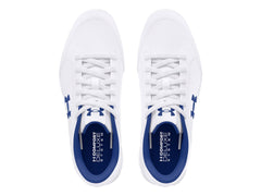 Tenis Under Armour Official Lthr Blanco y Azul para Niño