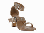 Sandalias de Tacón Senties Color Camello para Mujer