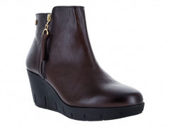 Botines Hispana Piel Soft Castaña para Mujer
